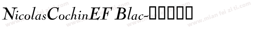 NicolasCochinEF Blac字体转换